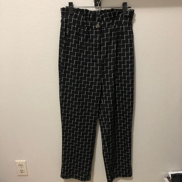 Good Luck Gem Paperbag Pant - Black&White - M - Picture 2 of 5